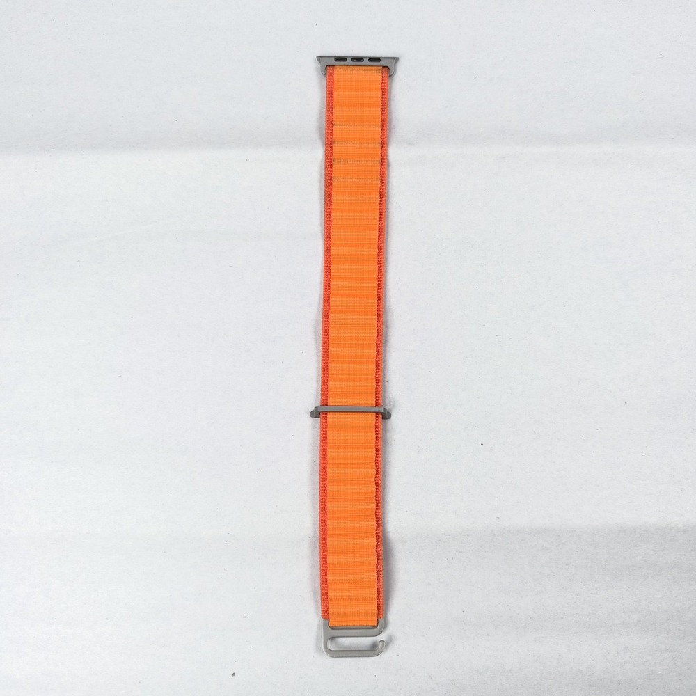 Apple Watch Ultra 1/2/3 Band Natural Titanium Alpine Loop Orange Medium 49mm